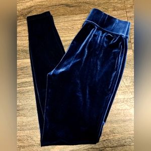 NEW Land's End Royal Blue Soft Pull-On Velour Lounge Pants Legging XS 2-4 NWOT